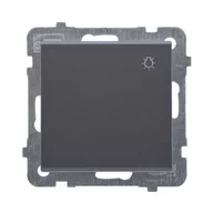 Wyłączniki światła i elektryczne - Ospel Sonata czarny łącznik światło ŁP-5R/m/33 ŁP-5R/m/33 - miniaturka - grafika 1