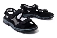 Sandały damskie - RIEKER 68872-00 black, sandały damskie - Rieker - miniaturka - grafika 1