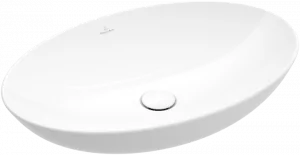 VILLEROY - BOCH 4A480001 Loop & Friends Umywalka stojąca na blacie 620 x 420 x 150 mm, Weiss Alpin, z przelewem, Nieszlifowany - Umywalki - miniaturka - grafika 1