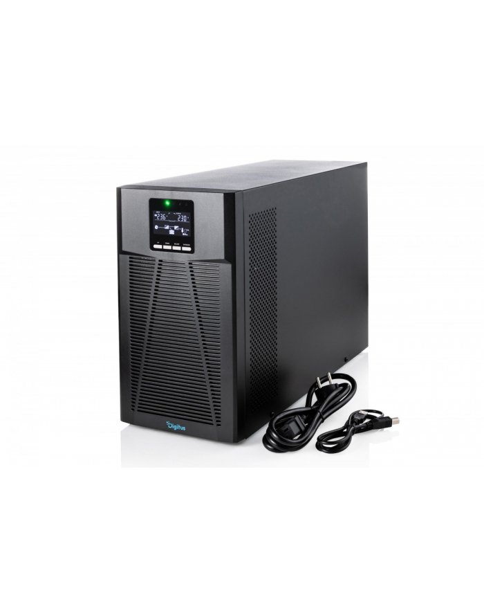 digitus Zasilacz awaryjny UPS Online Tower 19' LCD 3000VA/3000W 6x12V/9Ah 8xC13 1xC19 1xC14 USB RS232 RJ45 GŁ.460mm DN-170132