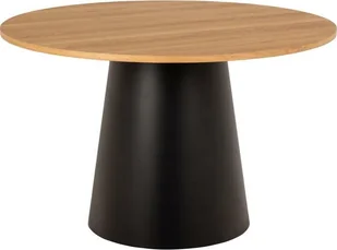Actona Stół okrągły Soli 120cm dąb/czarny - Stoły - miniaturka - grafika 1
