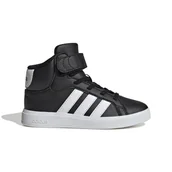 Sneakersy damskie - Dziecięce Sneakersy ADIDAS GRAND COURT MID K IE3863 – Czarny - miniaturka - grafika 1