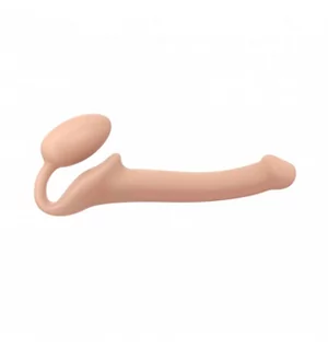 Sztuczne penisy - Strap-On-Me Strap-on-me Silicone bendable strap-on Flesh S 126E223 - grafika 1