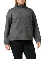 Koszulki i topy damskie - APART Fashion GmbH Damska koszulka oversized, szaro-melanż, normalna - miniaturka - grafika 1