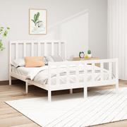 Łóżka - Lumarko Rama łóżka, biała, lite drewno sosnowe, 120x200 cm - miniaturka - grafika 1