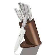 Noże kuchenne - Berlinger Haus 7-częściowy zestaw noży w stojaku Rose Gold Metallic Line - miniaturka - grafika 1