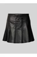 Spódnice - Spódnica mini z imitacji skóry model EMERY PLEATED SKIRT - Guess - miniaturka - grafika 1