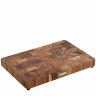Deski do krojenia - Deska do krojenia typu end grain, drewno akacji, 45 x 30 x 4,5 cm kod: ZS-055481 + Sprawdź na SuperWnetrze.pl - miniaturka - grafika 1