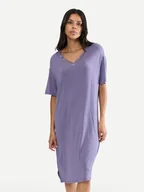 Piżamy damskie - Triumph Koszula nocna Timeless Sensuality 10222628 Fioletowy Relaxed Fit - miniaturka - grafika 1