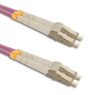 Qoltec Patchcord Światłowodowy LC/UPC-LC/UPC MM 50/125 OM4 5m 54346 - Patchcordy - miniaturka - grafika 1
