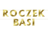 Dekoracje sali - Baner Personalizowany złoty - 20 liter - miniaturka - grafika 1