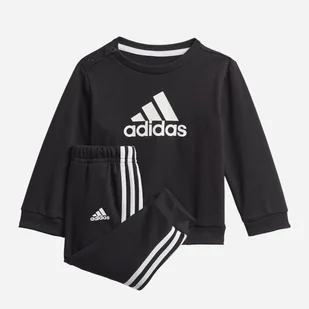 Komplet sportowy (bluza + spodnie) chłopięcy Adidas I Bos Jog Ft GM8977 86 Czarny (4062065376281) - Dresy i komplety dla chłopców - miniaturka - grafika 1
