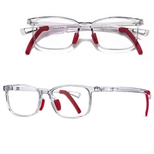 Okulary dla dzieci z uchwytami za uszy zerówki do komputera z filtrem Blue Light 25166A bezbarwny/bordo - Okulary korekcyjne, oprawki, szkła - miniaturka - grafika 1