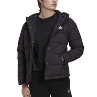 Kurtki i kamizelki sportowe damskie - Kurtka adidas Helionic Hooded Down HG8747 - czarna - miniaturka - grafika 1