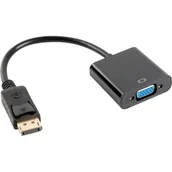 Adaptery i przejściówki - Lanberg Adapter DisplayPort M) > VGA 15 pin F) czarny na kablu (AD-0002-BK) - miniaturka - grafika 1