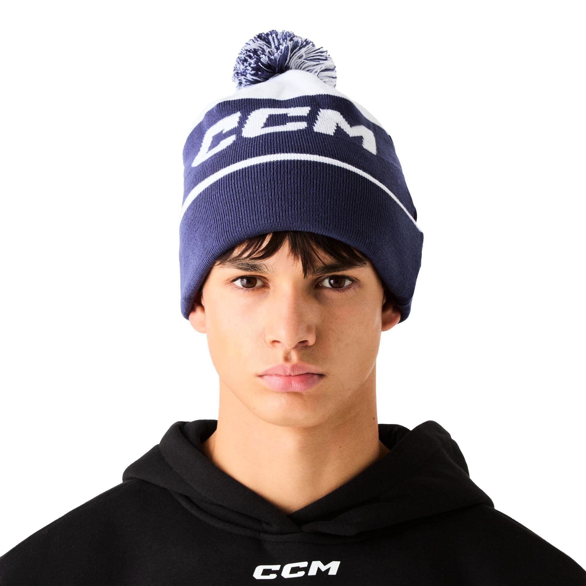 Czapka CCM Team Pom Knit Polar Fleece Navy