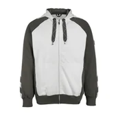 Odzież robocza - BLUZA Z KAPTUREM Z ZAMKIEM BŁYSKAWICZNYM MASCOT UNIQUE WIESBADEN 50509-811; BIEL/CIEMNY ANTRACYT - miniaturka - grafika 1