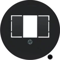 Klawisze i ramki - Hager polo 1930 Element centralny do gniazda przyłączeniowego TAE i gniazda głośnikowego stereofonicznego czarny 104001 104001 - miniaturka - grafika 1