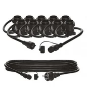 Oświetlenie świąteczne - Zewnętrzny łańcuch dekoracyjny 10xE27/12,35m IP44 - miniaturka - grafika 1