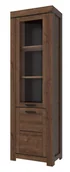 Inne meble do salonu - Witryna Wysoka Brass 1D1W Dąb Brązowy - miniaturka - grafika 1