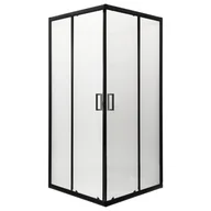 Kabiny prysznicowe - Kerra Soho Square Black 80 Kwadratowa kabina prysznicowa bez brodzika - miniaturka - grafika 1