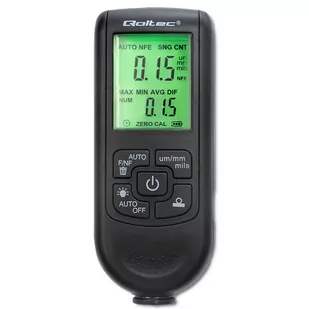 Qoltec Miernik grubości lakieru z wyświetlaczem LCD | 0 ~ 2000um - Mierniki grubości lakieru - miniaturka - grafika 1
