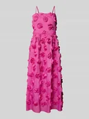 Sukienki - Sukienka koktajlowa midi z ozdobnym obszyciem - miniaturka - grafika 1