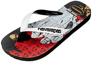 Havaianas Top Netflix klapki uniseks, Czarny, biały, 45/46 EU - Koszulki i topy damskie - miniaturka - grafika 1