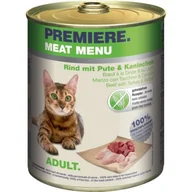 Mokra karma dla kotów - PREMIERE Meat Menu Adult Wolowina, indyk, królik 12x800 g - miniaturka - grafika 1