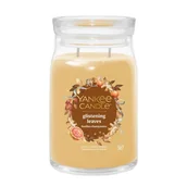 Świece - Glistening Leaves - Yankee Candle Signature - duża świeca zapachowa z dwoma knotami - nowość 2025 - miniaturka - grafika 1