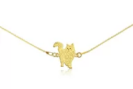 Bransoletki - Bransoletka z kotem norweskim złotym na łańcuszku - miniaturka - grafika 1