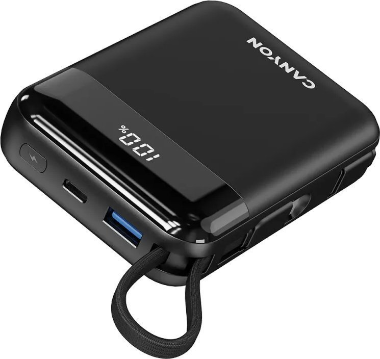 Powerbank Canyon OnPower 104 10000 mAh czarny - Przenośne źródło zasilania CNS-CPB104B 5291485019716