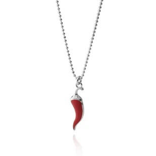 Naszyjnik papryczka chili, srebro 925 - Naszyjniki - miniaturka - grafika 1