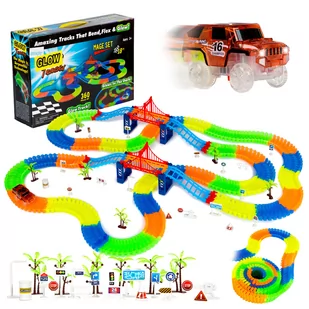 Kinderplay Magic Tracks Auto Tor Samochodowy 5m 360 Elementów KP3017 - Tory, garaże, parkingi - miniaturka - grafika 1