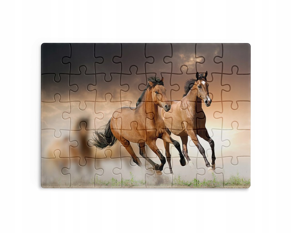 Puzzle 30/70/96/110 Elementów Sublimacja + Eko Pudełko Konie Różne Grafiki