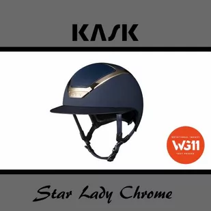 Kask Sport Kask Star Lady Chrome WG11 - KASK - granatowy/złoty - roz. 57-59 - Kaski do jazdy konnej - miniaturka - grafika 1