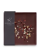 Czekolada - Czekolada ciemna Karmello dekorowana kruszonymi papryczkami chilli 50g - miniaturka - grafika 1