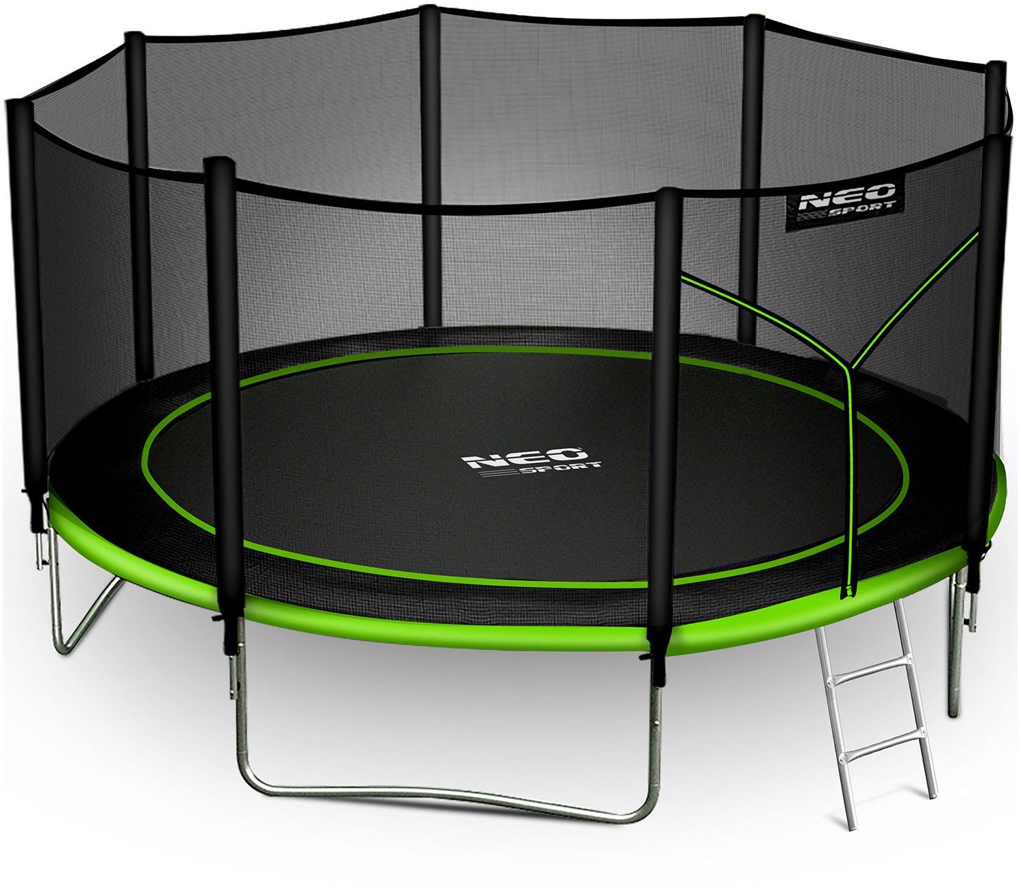 NeoSport Trampolina ogrodowa 12ft/374cm z siatką zewnętrzną i drabinką