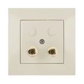 Wyłączniki światła i elektryczne - LEDart ELEKTRO - PLAST głośnikowe pojedyncze CARLA kremowy ELEKTRO - PLAST - miniaturka - grafika 1