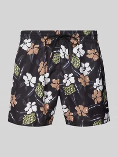 Spodenki kąpielowe o kroju relaxed fit z naszywką z logo model ‘Piranha’ - Kąpielówki męskie - miniaturka - grafika 1