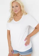 Koszulki i topy damskie - Biały T-shirt Genilin - miniaturka - grafika 1