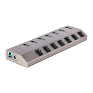 Huby USB - StarTech 5G7AIBS-USB-HUB-EU huby i koncentratory USB 3.2 Gen 1 (3.1 Gen 1) Type-B 5000 Mbit/s Szary - miniaturka - grafika 1