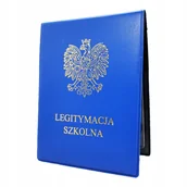 Etui na dokumenty i karty - Etui na Legitymację Niebieskie Duże Oprawka Szkolna Stylowa Karty Dokumenty - miniaturka - grafika 1