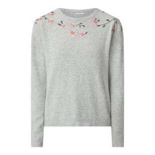 Sweter z haftami kwiatowymi - Only - Swetry damskie - miniaturka - grafika 1