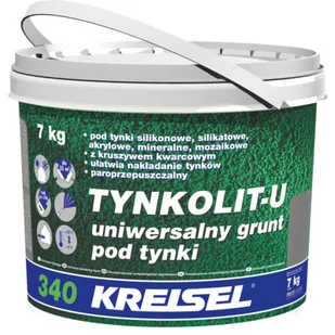 Grunt pod tynki uniwersalny Tynkolit-U 340 7 kg biały KREISEL - Zaprawy budowlane - miniaturka - grafika 1