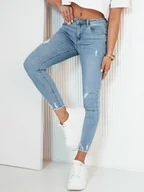 Spodnie damskie - Spodnie damskie jeansowe MAGZON niebieskie Dstreet UY1989-XL - miniaturka - grafika 1