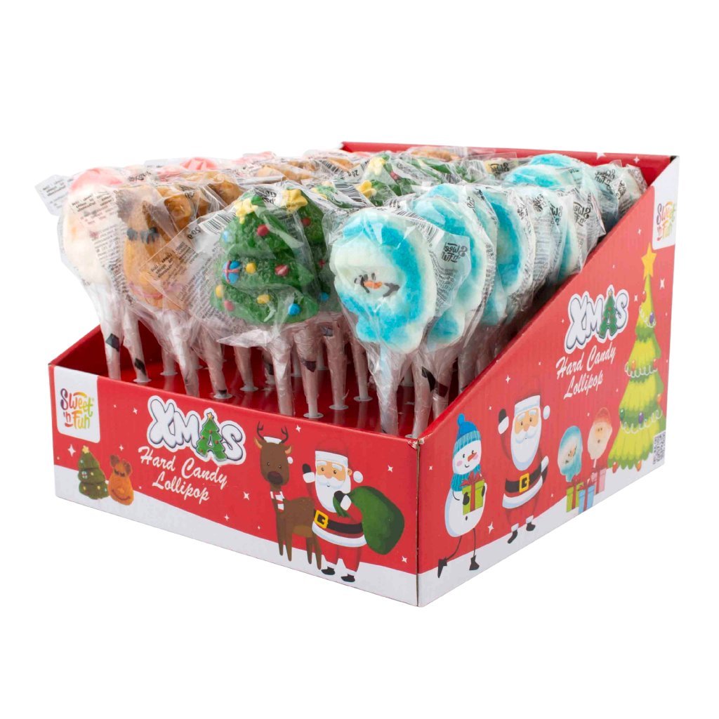 Maxco Lizak Xmas Zestaw Świątecznych Lizaków Candy Lolipops 48X20G