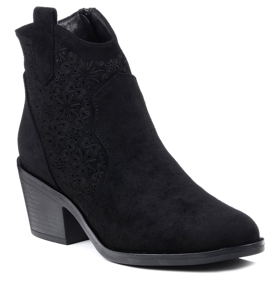 Botki damskie na obcasie kowbojki jesienne czarne S.Barski HY 42-944-40