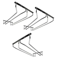 Kieliszki - zestaw 3 szyn na kieliszki stojak na kieliszki 34,5x22,2x16,1 cm montowany do ściany 2 rzędy szyn barowych uchwyt na kieliszki do szampana uchwyt na kieliszki do wina montowany do sufitu uchwyt na kieliszki do wina uchwyt na kieliszki do domu, baru, kawiarni - miniaturka - grafika 1