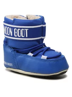 Buty dla dziewczynek - Moon Boot Śniegowce Crib 34010200005 Niebieski - grafika 1